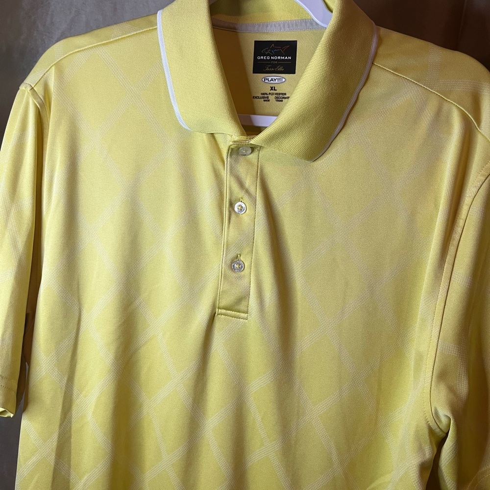 Greg Norman Collection Men's Yellow Polo Shirt